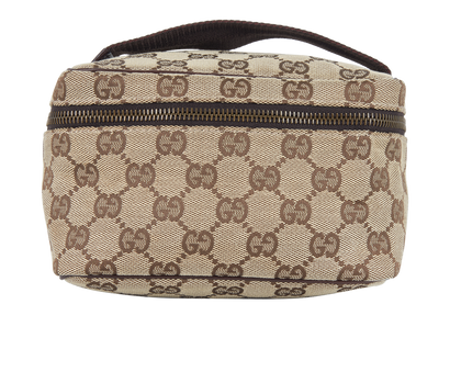 Gucci GG Canvas Cosmetic Pouch, &pound;275, Accessories, Brown, Canvas, Front view